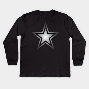 Silver Transparent Star Kids Long Sleeve T-Shirt